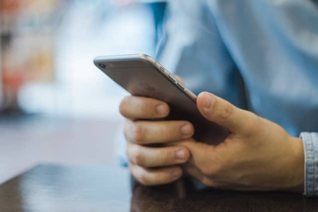 man holding a cellphone